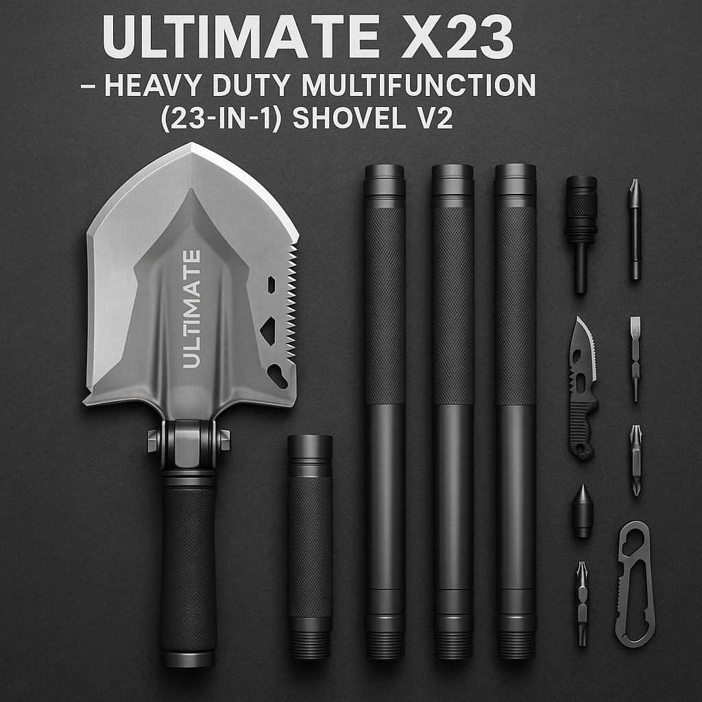 Ultimate X23 - Heavy Duty Multifunction (23-in-1) Shovel V2